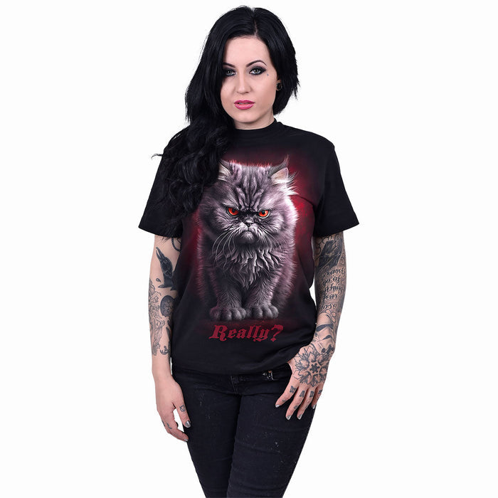 ANGER MANAGEMENT - Front Print T-Shirt Black - - T-Shirts