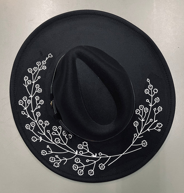 Vegan Felt Hat - XL Brim - Baby's Breath - -