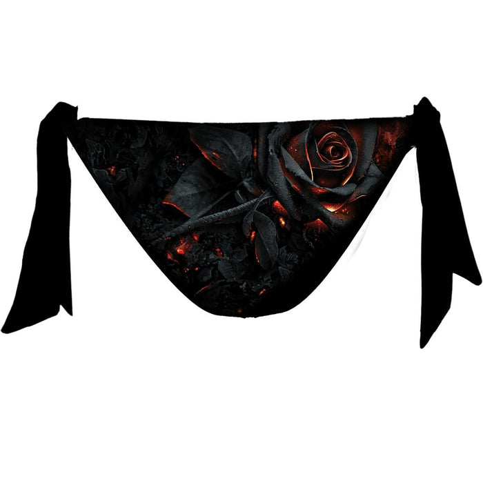 Burnt Rose Allover Flapover Bikini Swimsuit