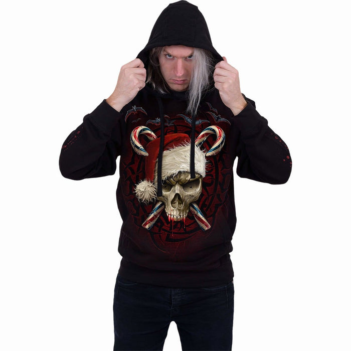 CANDY CANE SANTA - Hoody Black - - Hoodies