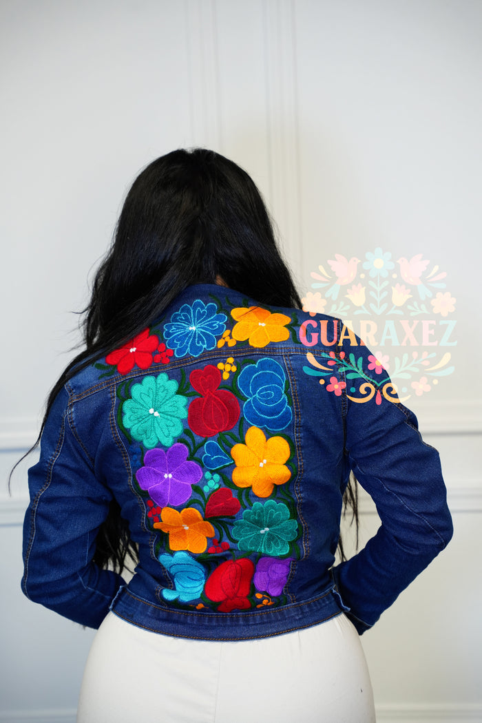 Chiapas Flores Bordadas Denim Jacket