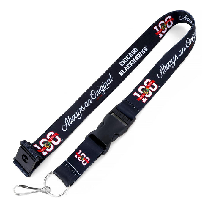 Chicago Blackhawks 100th Anniversary Lanyard