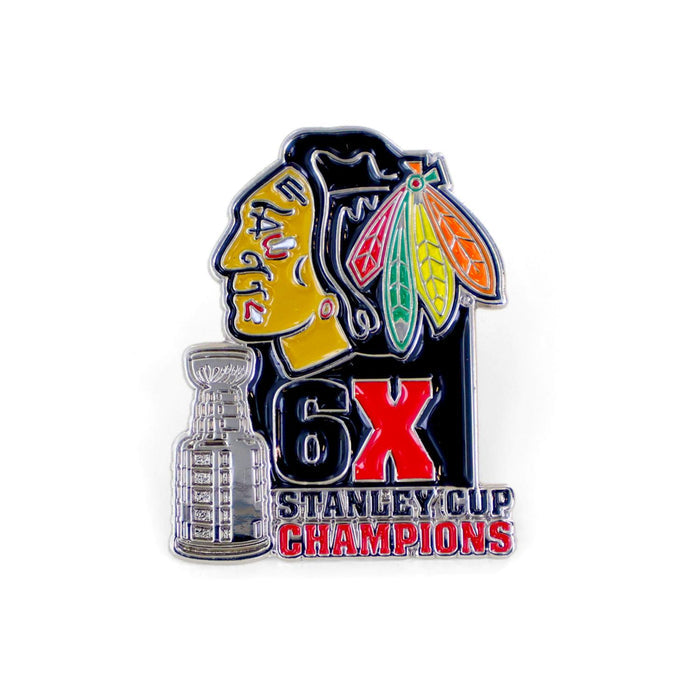 Chicago Blackhawks 6X Stanley Cup Champions Pin
