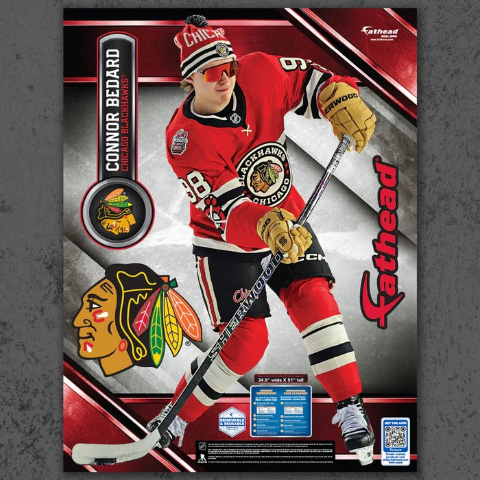 Chicago Blackhawks Connor Bedard Winter Classic Fathead Decal