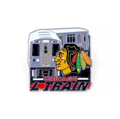 Chicago Blackhawks L Train Pin