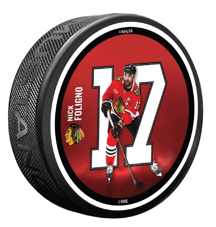 Chicago Blackhawks Nick Foligno Breakout Player Puck
