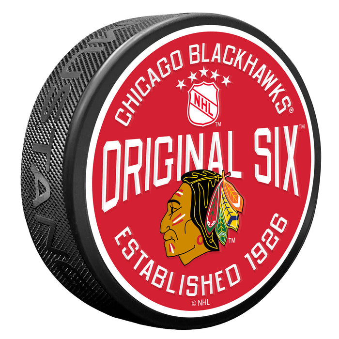 Chicago Blackhawks Original Six Red Puck