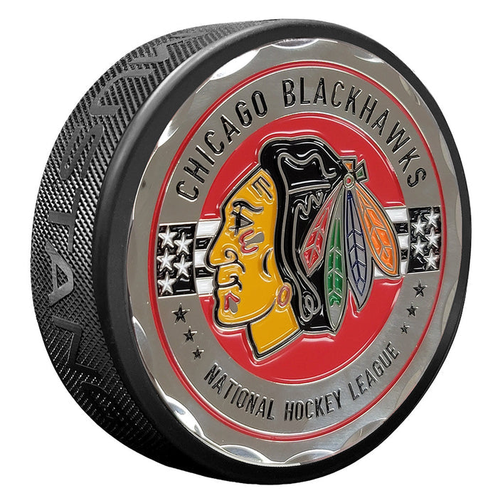 Chicago Blackhawks Puck Stars & Stripes Medallion