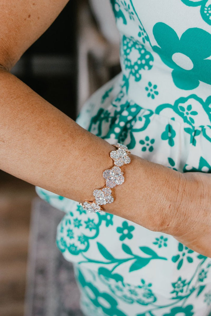 Cloud Nine Bracelet in Gold Plated With Clear Crystals - Macoma Boutique310 Accessories/Jewelry