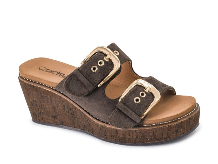 Corky's Chocolate Double Dare Wedges - Macoma Boutique302 Wedges & Heels