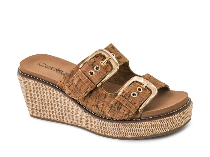 Corky's Honey Cork Double Dare Wedges - Macoma Boutique302 Wedges & Heels