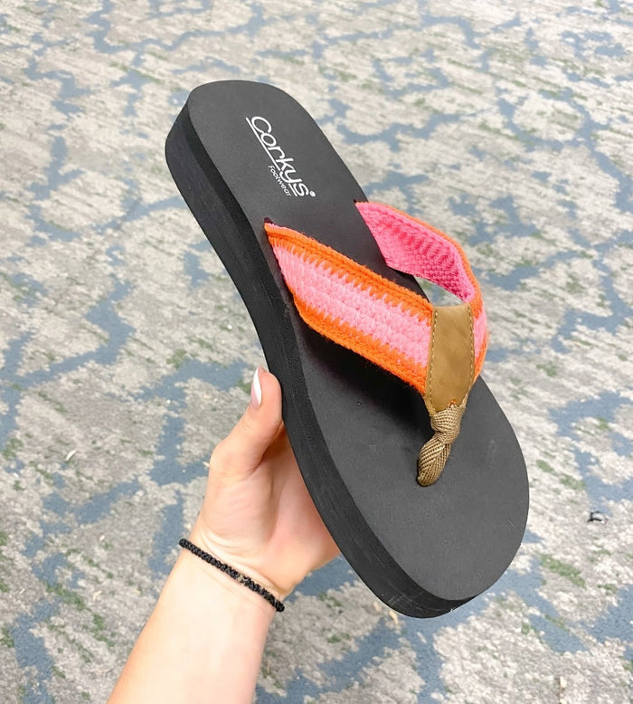 Corky's Pink Orange SPF Sandals - Macoma Boutique304 Sandals