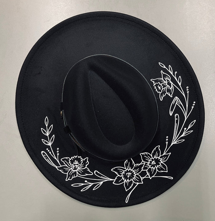 Vegan Felt Hat - XL Brim - Daffodil - -