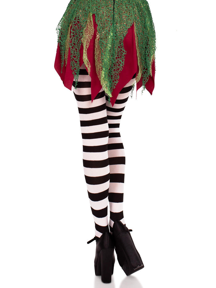 Darby Striped Opaque Tights - Fall Fashion Essential - - Pantyhose