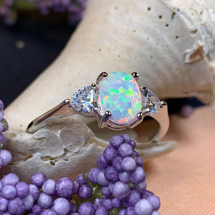 Enya Opal Celtic Ring - - Ring