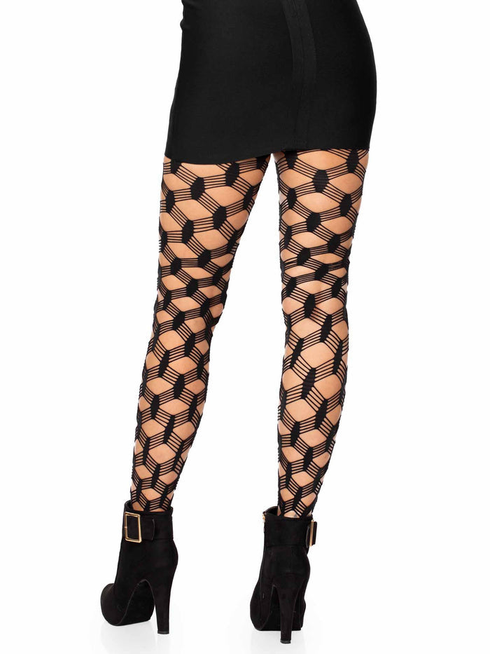 Freya Hardcore Fishnet Tights - Large Scale Fishnet Tights - Edgy Hosiery - - Fishnet Tights