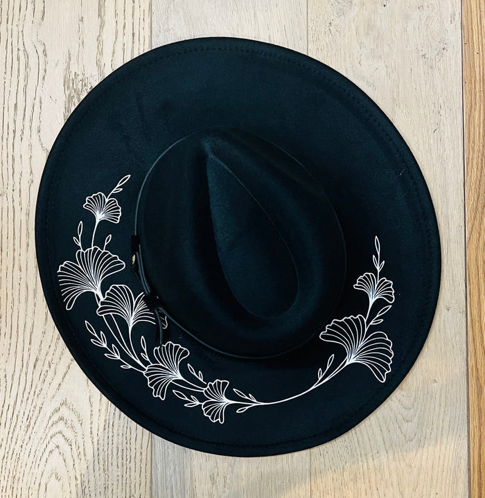 Vegan Felt Hat - XL Brim - Ginkgo Biloba - -