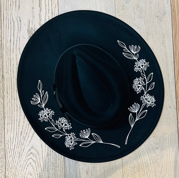 Vegan Felt Hat - XL Brim - Honeysuckle - -