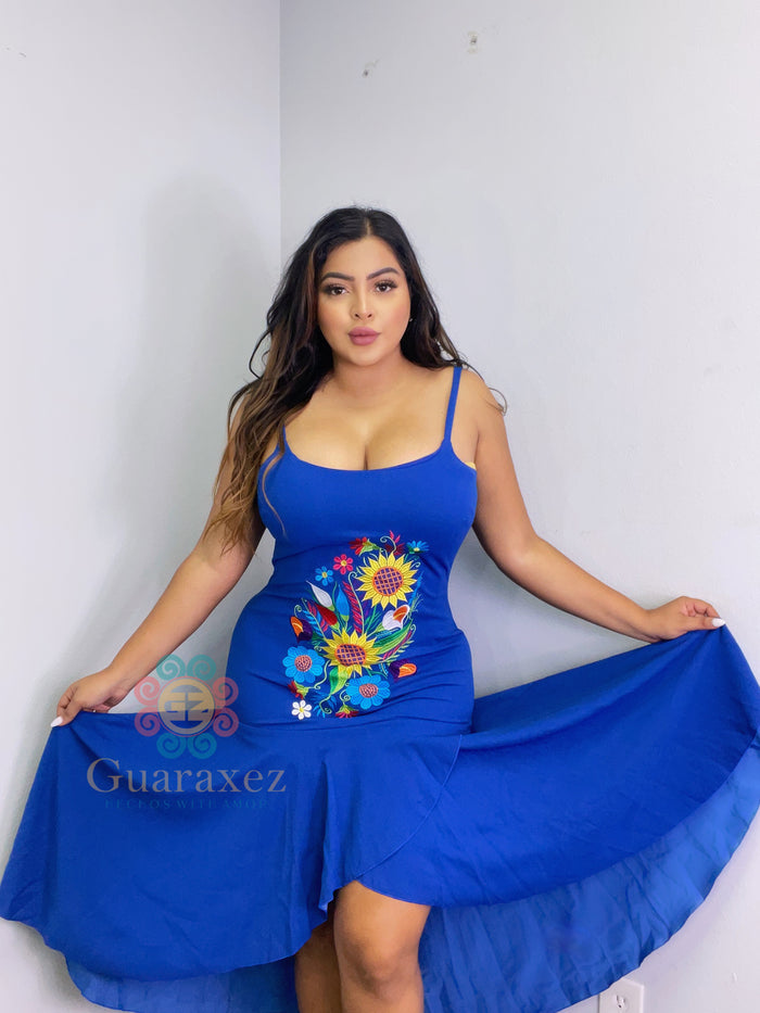 La Madrina Dress Blue