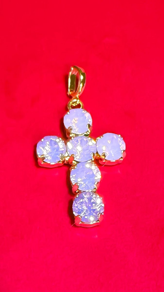 Mini Cross Charms in Gold Lavender - Macoma Boutique315 Jewelry