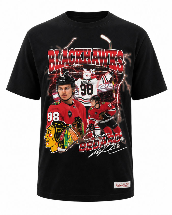 Mitchell & Ness Chicago Blackhawks Connor Bedard Player Graphic Tee
