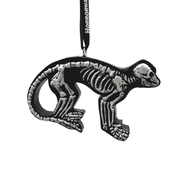 Monkey Bones Flatback Ornament - Skeleton Monkey Halloween Decoration - Primate Bones - - Holiday Ornaments