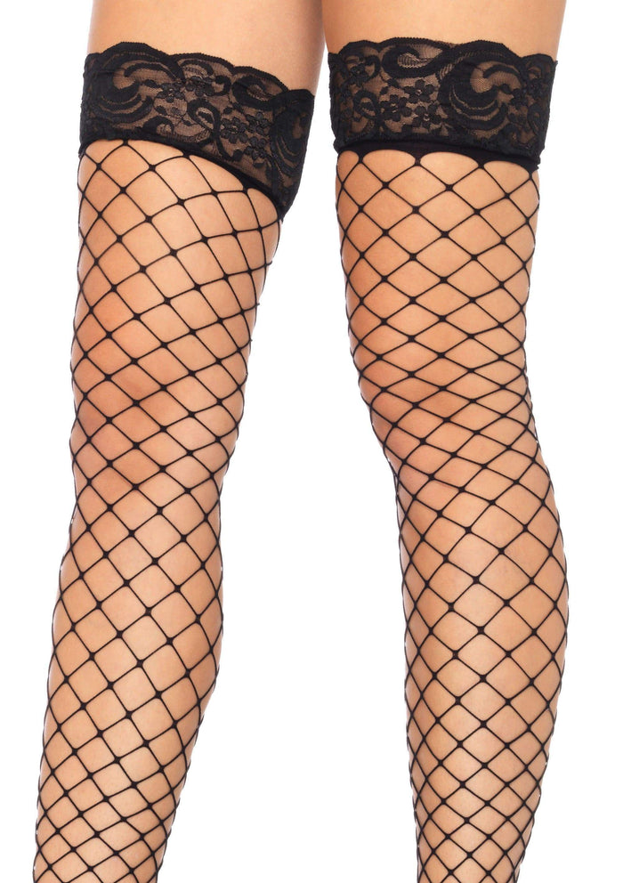 Oda Net Thigh High Stockings - Sexy Fishnet Hosiery - - Thigh High Stockings