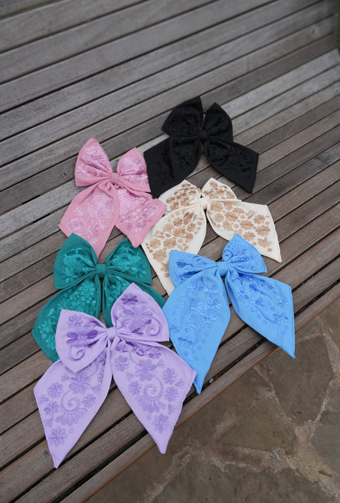 One tone Mexican Embroidery Bow