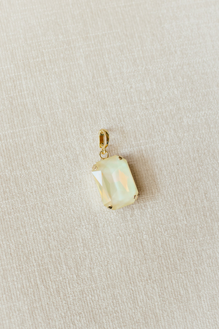 Rectangular Charm in Creamy Opal
