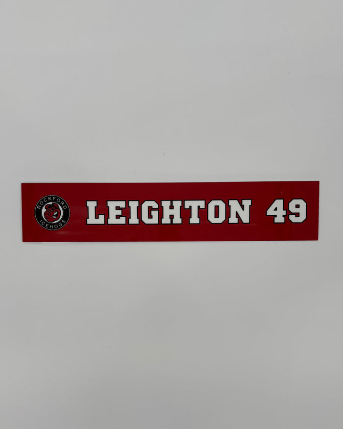 Rockford IceHogs Michael Leighton Locker Nameplate