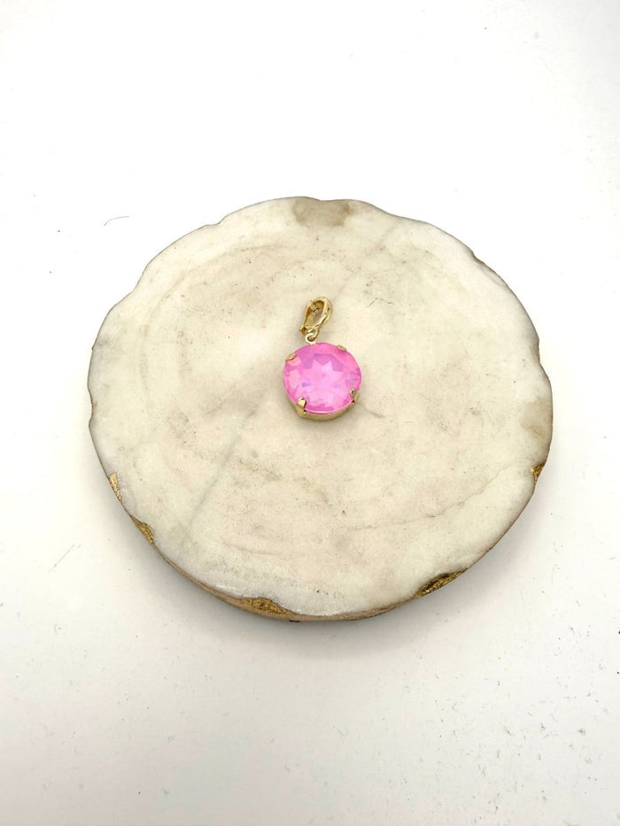 Round Charm 16MM in Berry Pop - Macoma Boutique315 Jewelry