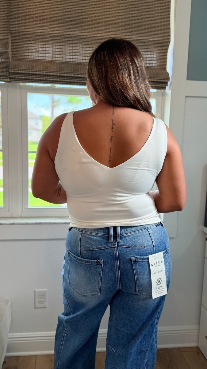 Second Skin Tank In Ivory - Macoma Boutique110 Tanks