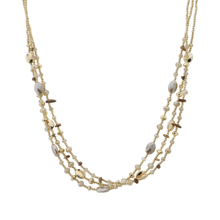 Uptown Glow Necklace In Champagne - Macoma Boutique315 Jewelry