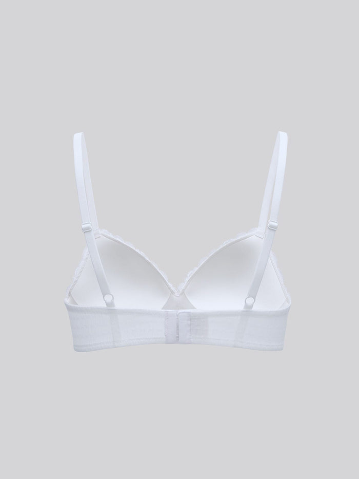 JENNIS, Wireless Lace Light Pad Bra - 8S6-OffWhite