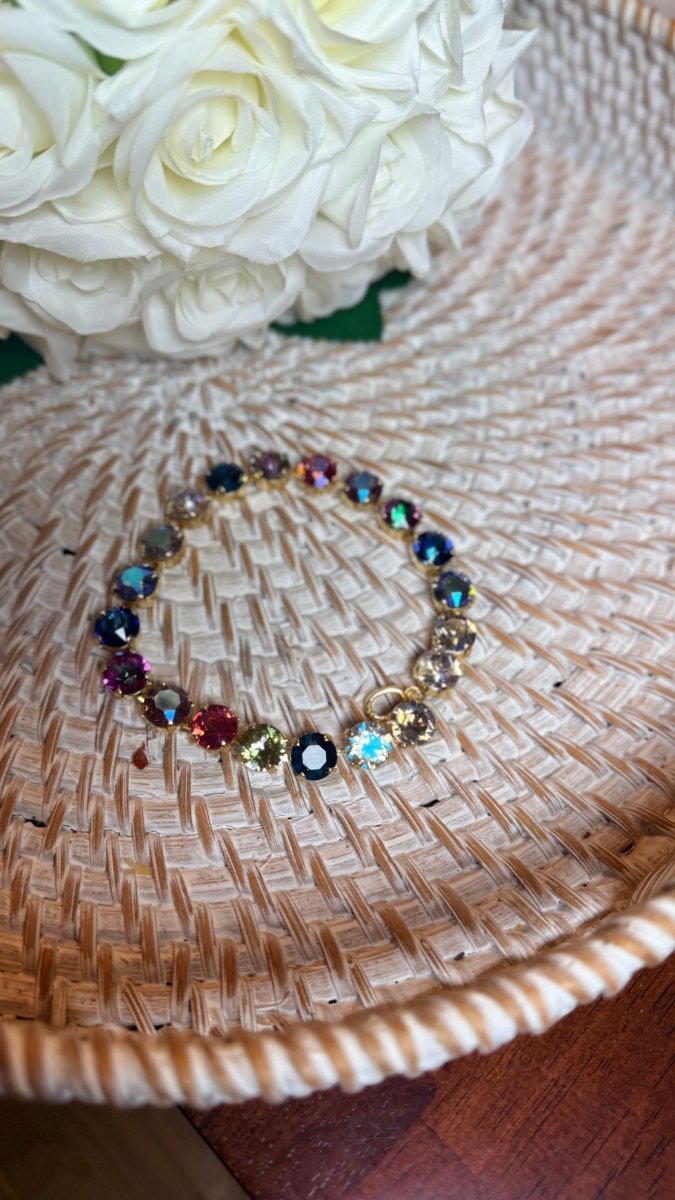 Wrapped in Sparkles Anklet/Lariat in Gold Dark Mix - Macoma Boutique315 Jewelry
