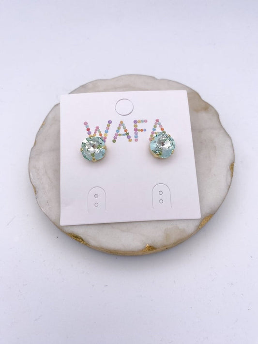 10MM Stud Earrings in Frosted Sky - Macoma Boutique315 Jewelry