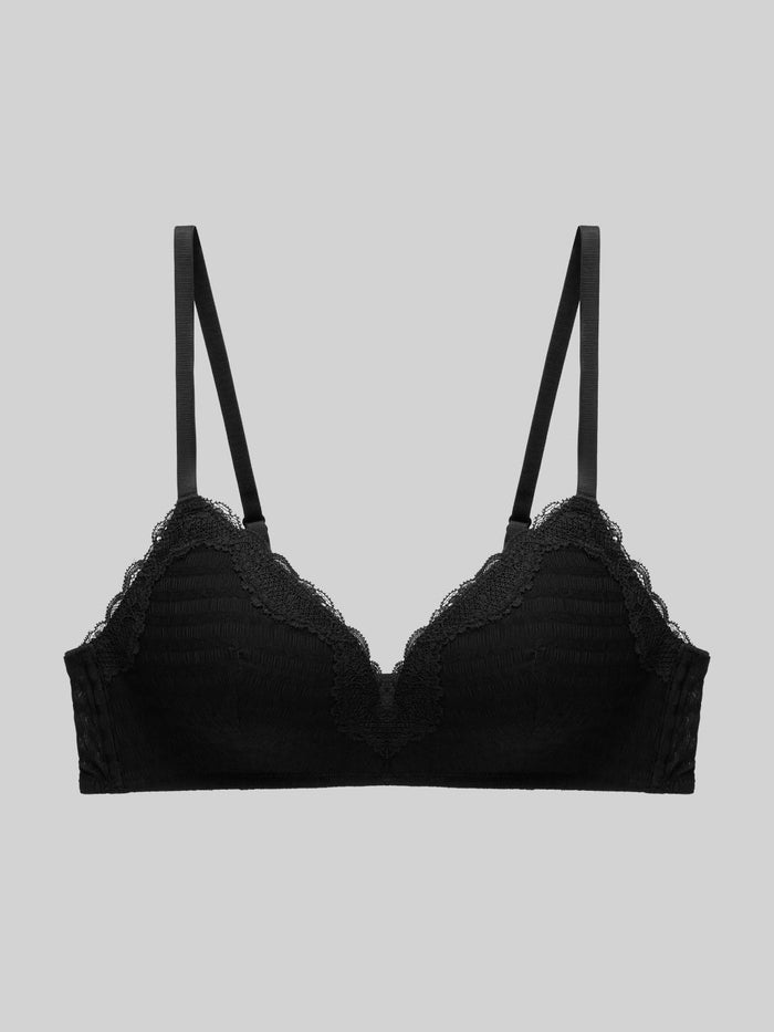 2-Pack Wireless Lace Bra - 8f6-black
