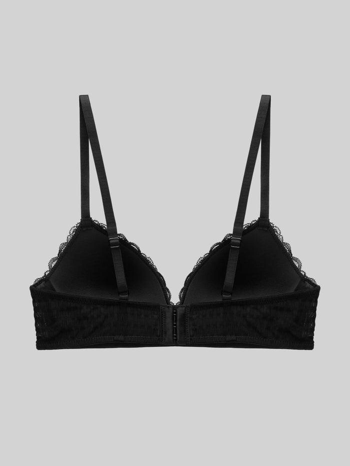 2-Pack Wireless Lace Bra - 8f6-black
