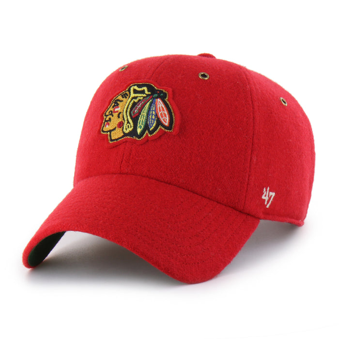 '47 Chicago Blackhawks Centennial Golden Age Red Wool Blend Clean Up Hat