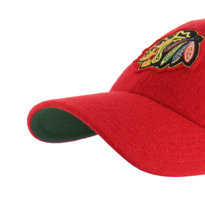 '47 Chicago Blackhawks Centennial Golden Age Red Wool Blend Clean Up Hat