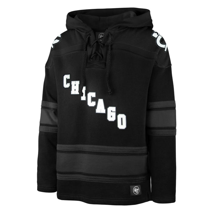 '47 Chicago Blackhawks Lettering Fleece Lace Jersey Style Hood