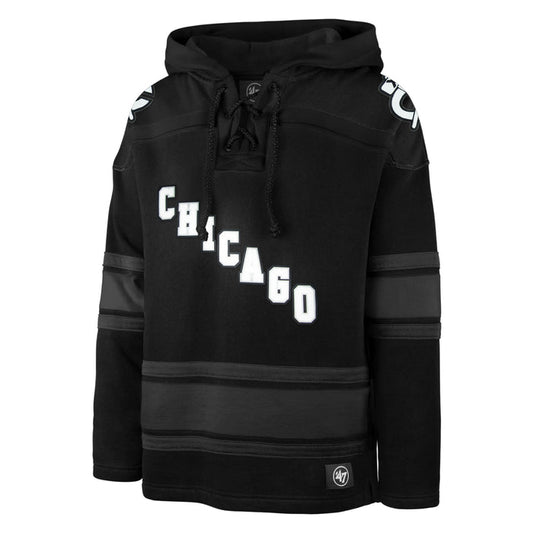 '47 Chicago Blackhawks Lettering Fleece Lace Jersey Style Hood