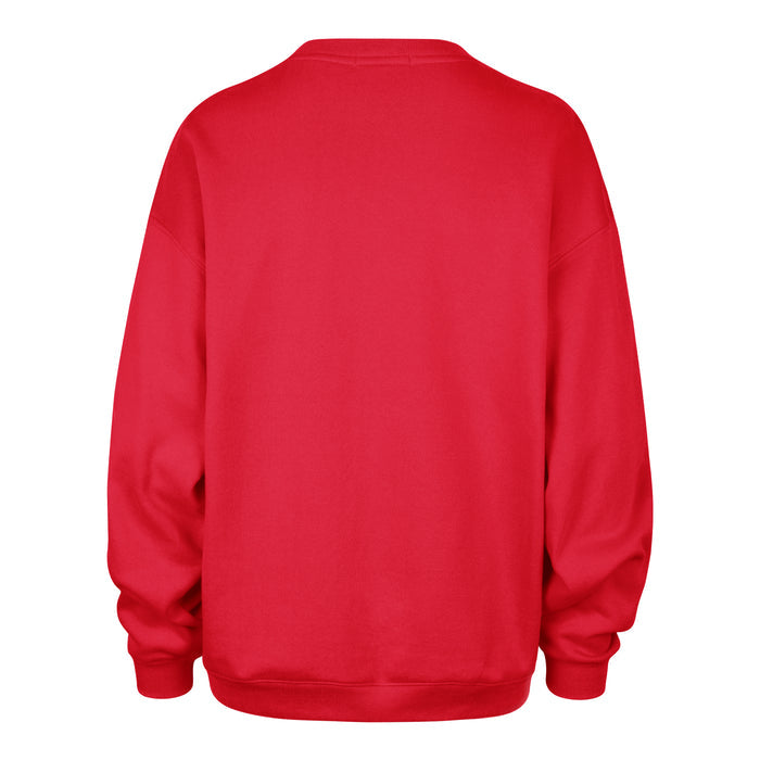'47 Chicago Blackhawks Women's Satin Appliqué Oversized Crewneck