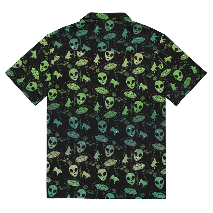 Aliens And UFOs Button-Up – Goth Accessory for Night Dominance -  - Button-up