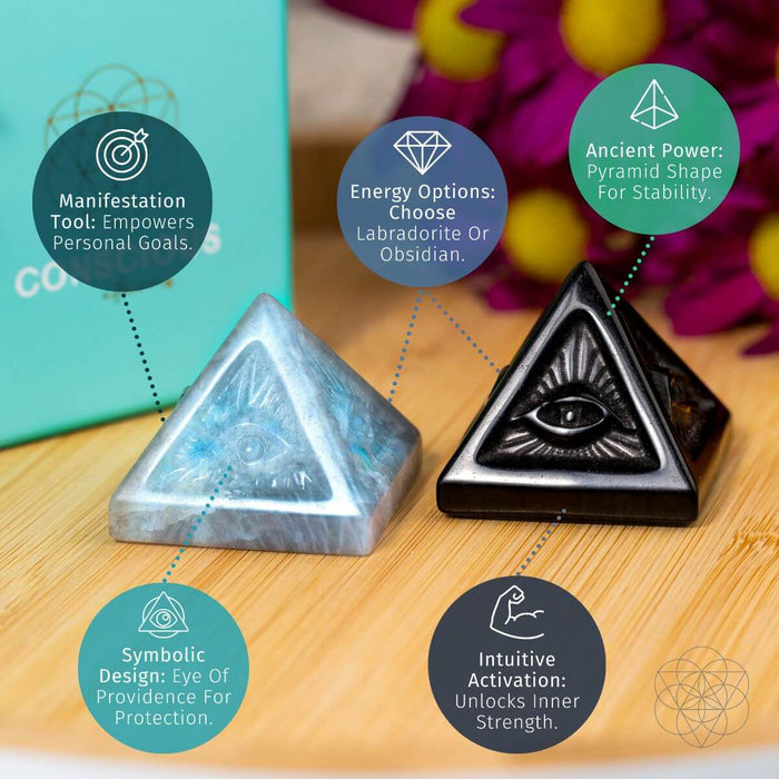 All Seeing Eye - Pyramid of Ancient Wisdom -  - Crystal Pyramid