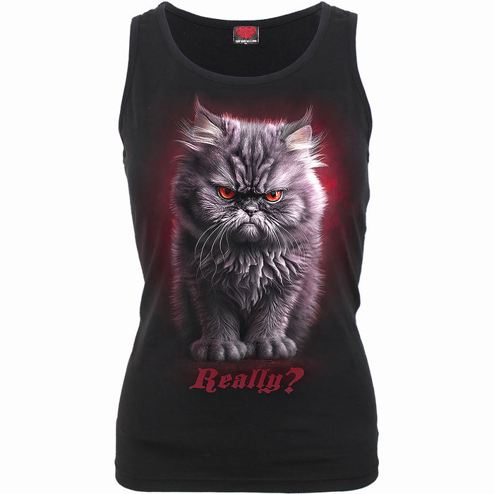 ANGER MANAGEMENT - Razor Back Top Black -  - Tops - Sleeveless