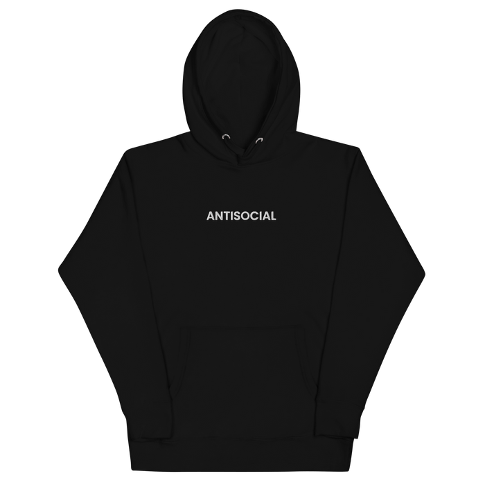 Antisocial Embroidered Hoodie