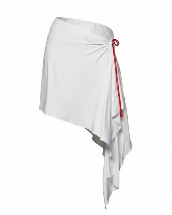 Bamboo Pareo Skirt | White
