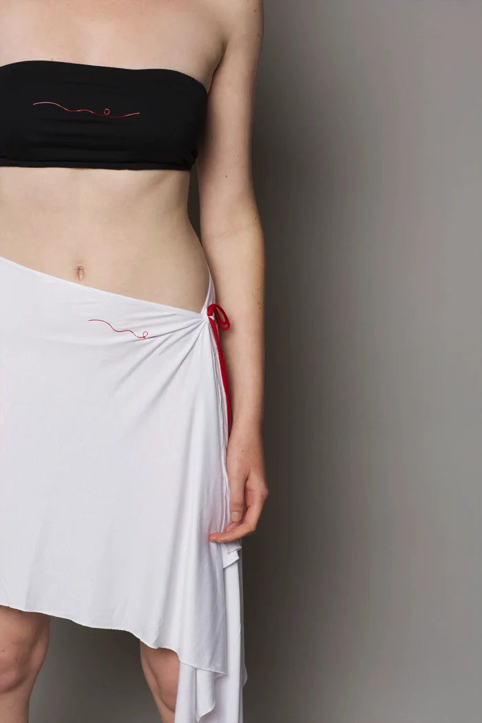 Bamboo Pareo Skirt | White