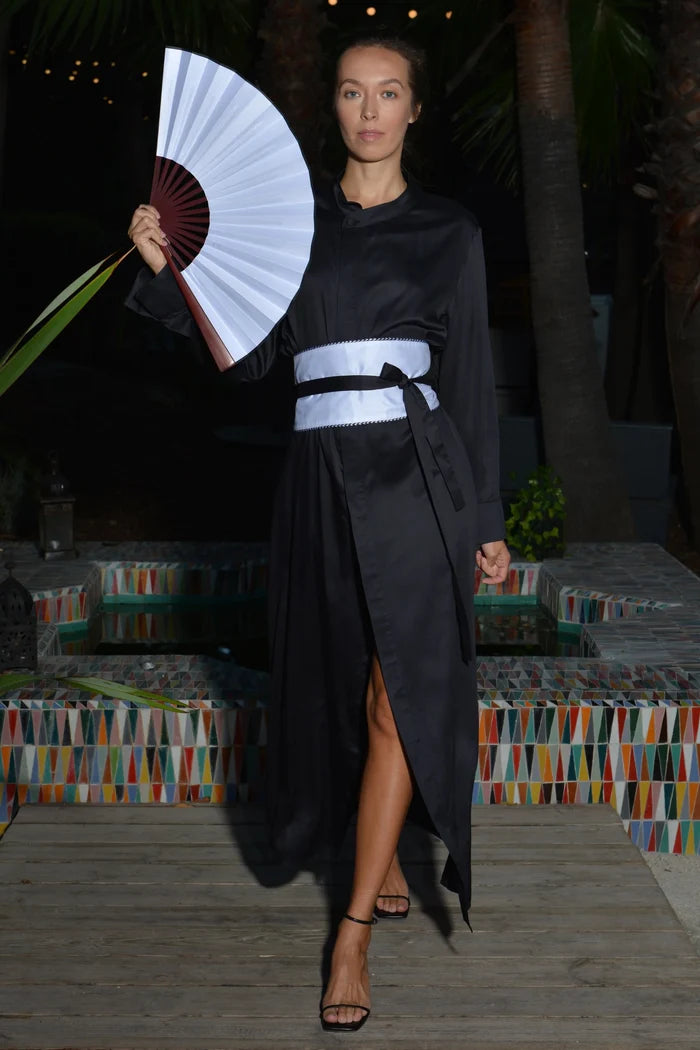 Bamboo Vegan Silk Obi Belt (Reversible)